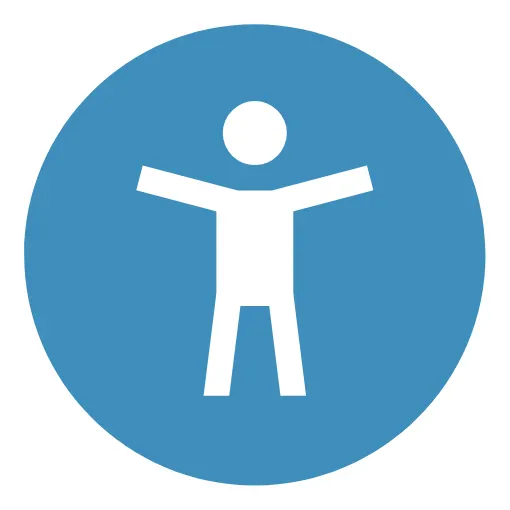 person icon in a blue circle